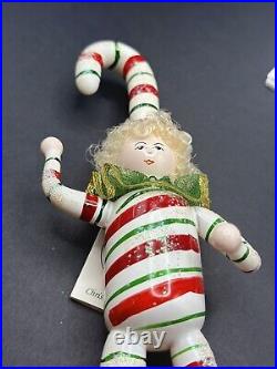 VINTAGE PAIR of Christopher Radko DANDY CANES Candy Stipe Ornaments 97-439-0