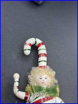 VINTAGE PAIR of Christopher Radko DANDY CANES Candy Stipe Ornaments 97-439-0