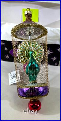 VTG 1993 Christopher Radko Gilded Cage Ornament 9.5in Glass 93-406-1 DS51
