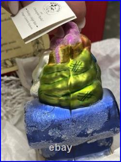 VTG 1997 Christopher Radko DISNEY Mickey ROGERS GARDEN 3 Ornament Set w Red Box