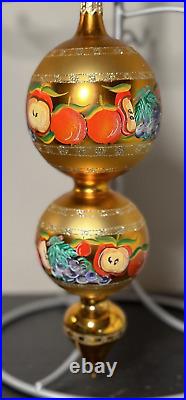 VTG 1999 Christopher Radko GOLDEN HARVEST Triple Drop Ornament 99-437-0 RARE