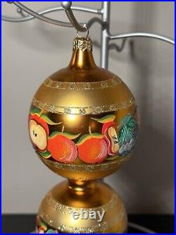 VTG 1999 Christopher Radko GOLDEN HARVEST Triple Drop Ornament 99-437-0 RARE