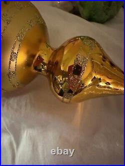 VTG 1999 Christopher Radko GOLDEN HARVEST Triple Drop Ornament 99-437-0 RARE