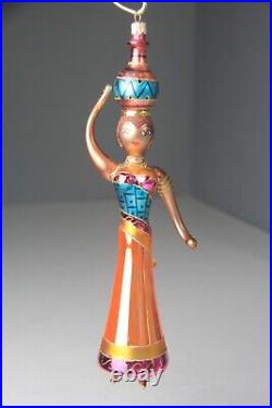 VTG 1999 Christopher Radko Moroccan Maiden Hand blown Glass Christmas Ornament