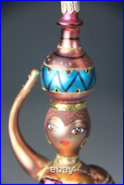VTG 1999 Christopher Radko Moroccan Maiden Hand blown Glass Christmas Ornament
