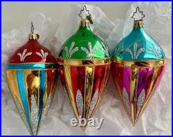 VTG Christopher Radko Fantasia Florette 1010402 Set of 3 No Box Estate Find