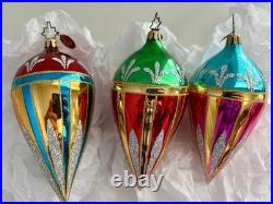 VTG Christopher Radko Fantasia Florette 1010402 Set of 3 No Box Estate Find