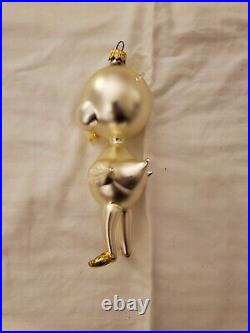 VTG Christopher Radko Hand Blow Glass Italy Christmas Cute Duck Ornament Rare