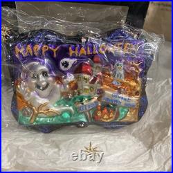 VTG Christopher Radko Haunted Greeting Postcard Ornament 4x5 MIB Rare Halloween