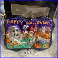 VTG Christopher Radko Haunted Greeting Postcard Ornament 4x5 MIB Rare Halloween