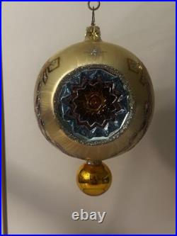 VTG Christopher Radko ICE BALL BEAUTY Reflector Drop Ornament 02-0440-0 Rare
