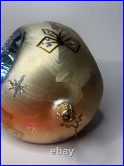 VTG Christopher Radko ICE BALL BEAUTY Reflector Drop Ornament 02-0440-0 Rare