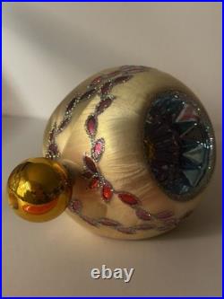 VTG Christopher Radko ICE BALL BEAUTY Reflector Drop Ornament 02-0440-0 Rare