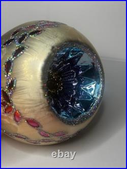 VTG Christopher Radko ICE BALL BEAUTY Reflector Drop Ornament 02-0440-0 Rare