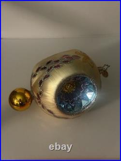 VTG Christopher Radko ICE BALL BEAUTY Reflector Drop Ornament 02-0440-0 Rare