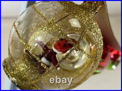 VTG Christopher Radko SANTA COPTER Helicopter Blown Glass Ornament 1995 DS51