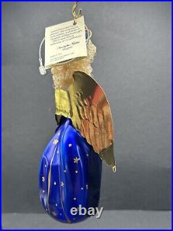 VTG Christopher Radko STAR ANGEL Italian Ornament Blue Blonde Guitar 96-081-0