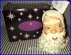 VTG RADKO withBOX & TAGS Kringle Bells SANTA FACE 2000 CHRISTMAS ORNAMENT 00-116-0