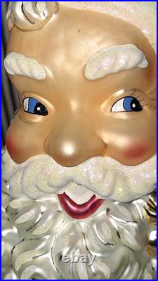 VTG RADKO withBOX & TAGS Kringle Bells SANTA FACE 2000 CHRISTMAS ORNAMENT 00-116-0
