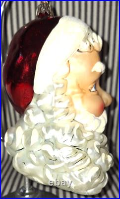 VTG RADKO withBOX & TAGS Kringle Bells SANTA FACE 2000 CHRISTMAS ORNAMENT 00-116-0