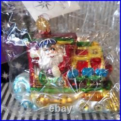 VTG RADKO withBOX & TAGS Kringle Bells SANTA FACE 2000 CHRISTMAS ORNAMENT 00-116-0