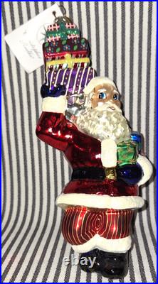 VTG RADKO withBOX & TAGS Kringle Bells SANTA FACE 2000 CHRISTMAS ORNAMENT 00-116-0