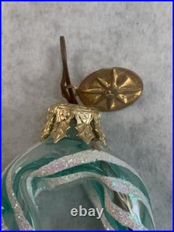 VTG RARE Christopher Radko MINT Green White Glitter TWIRLS Candy Cane Ornament VTG RARE Christopher Radko MINT Green White Glitter TWIRLS Candy Cane Ornament