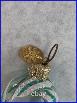VTG RARE Christopher Radko MINT Green White Glitter TWIRLS Candy Cane Ornament