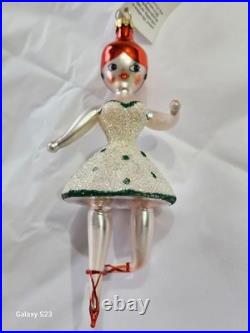 Very Rare Christopher Radko 1996 Twinkle Toes Ballerina Italian Ornament