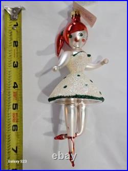 Very Rare Christopher Radko 1996 Twinkle Toes Ballerina Italian Ornament