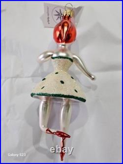 Very Rare Christopher Radko 1996 Twinkle Toes Ballerina Italian Ornament