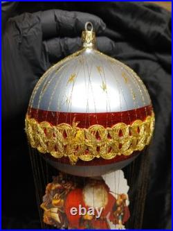 Very Rare Christopher Radko Victorian Santa Wire Wrapped 17 Mercury Glass Orn