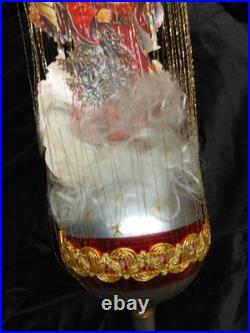 Very Rare Christopher Radko Victorian Santa Wire Wrapped 17 Mercury Glass Orn