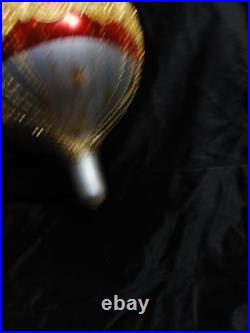 Very Rare Christopher Radko Victorian Santa Wire Wrapped 17 Mercury Glass Orn