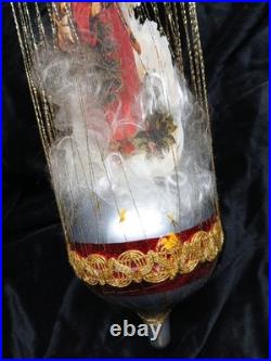 Very Rare Christopher Radko Victorian Santa Wire Wrapped 17 Mercury Glass Orn