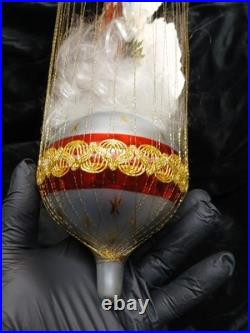 Very Rare Christopher Radko Victorian Santa Wire Wrapped 17 Mercury Glass Orn