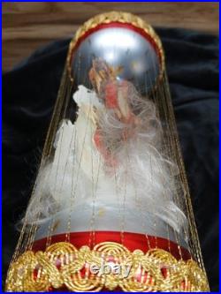 Very Rare Christopher Radko Victorian Santa Wire Wrapped 17 Mercury Glass Orn