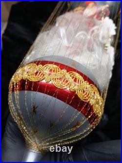 Very Rare Christopher Radko Victorian Santa Wire Wrapped 17 Mercury Glass Orn