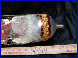 Very Rare Christopher Radko Victorian Santa Wire Wrapped 17 Mercury Glass Orn