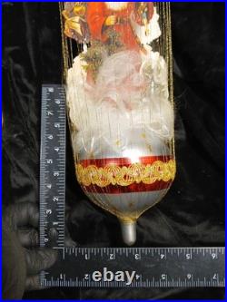 Very Rare Christopher Radko Victorian Santa Wire Wrapped 17 Mercury Glass Orn
