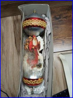 Very Rare Christopher Radko Victorian Santa Wire Wrapped 17 Mercury Glass Orn