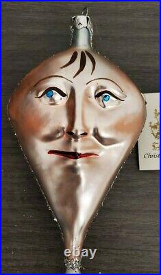 Vintage 1989 Christopher Radko Kite With Face Glass Ornament