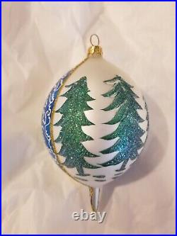 Vintage 1991 Radko Blue Lucy Drop Ornament 91-075-2