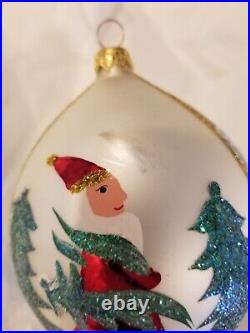 Vintage 1991 Radko Blue Lucy Drop Ornament 91-075-2