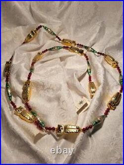Vintage 1993 Christopher Radko, Hooters glass bead garland. 70L Very Nice