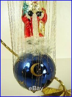 Vintage 1994 Christopher Radko Starbuck Santa Ornament w Radko Star Orn. Stand