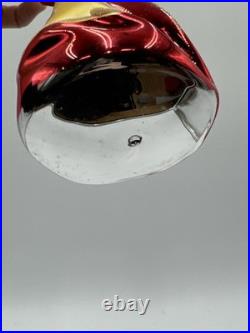 Vintage 1999 Christopher Radko Fan Dancer 7.5 Ornament Red and Gold 99-436-0