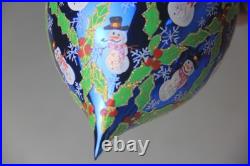 Vintage 2002 Christopher Radko Frosty Homecoming Teardrop Snowman Ornament