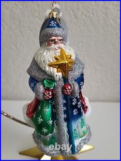 Vintage Christopher RADKO Ornament FATHER FROST BLUE SANTA 25TH ANNIVERSARY
