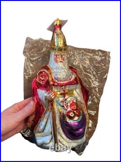 Vintage Christopher Radko 1995 THE BISHOP Christmas Ornament Red Robe 11 NWT